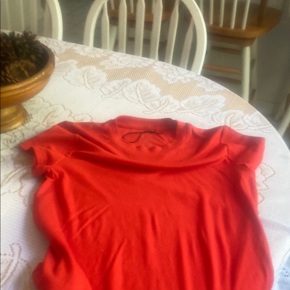 a new day Vivid Red Short Sleeve Tops